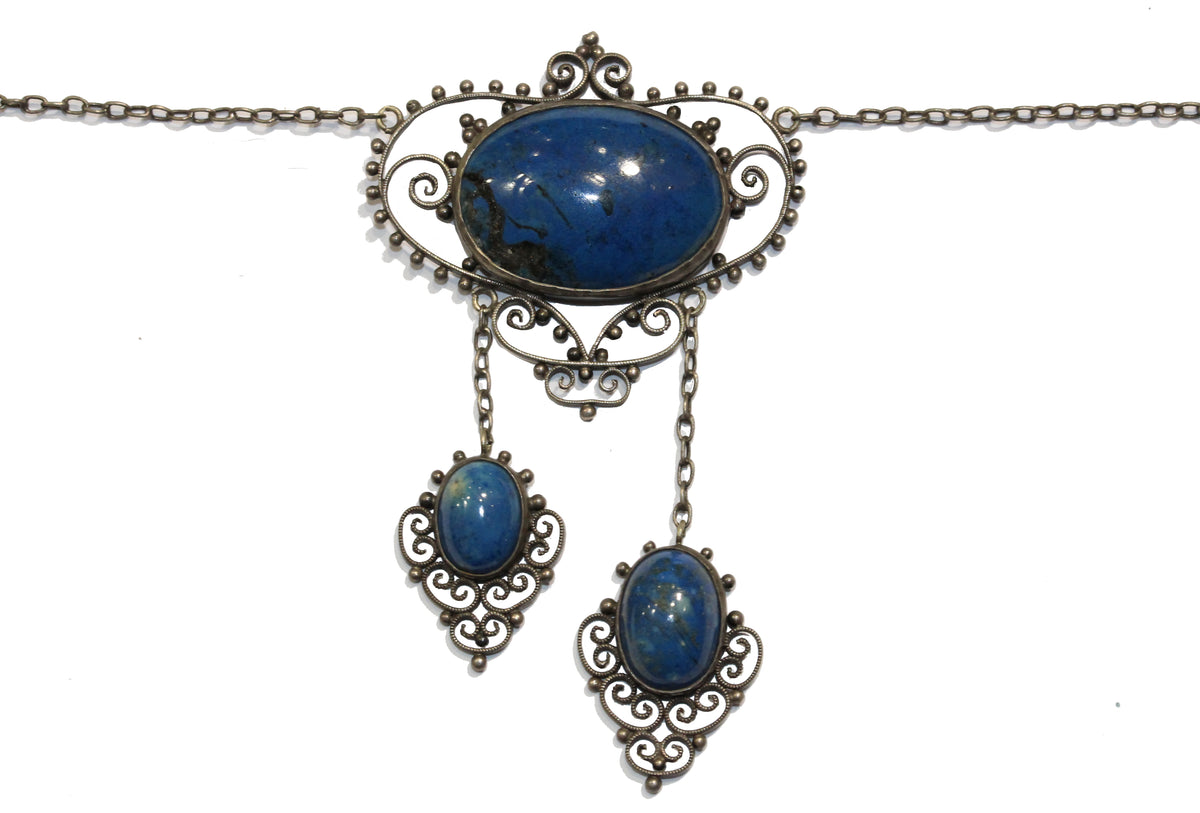 Silver Lapis Lazuli Necklace