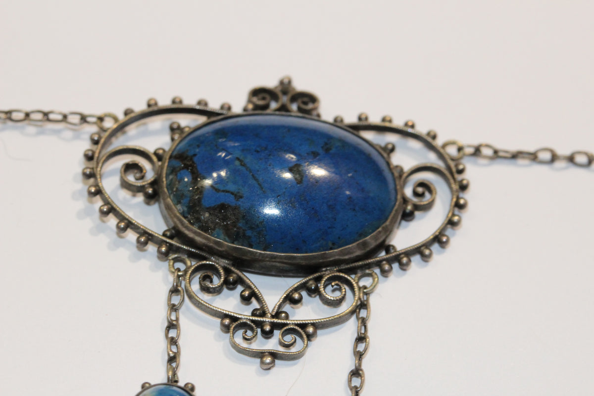 Silver Lapis Lazuli Necklace