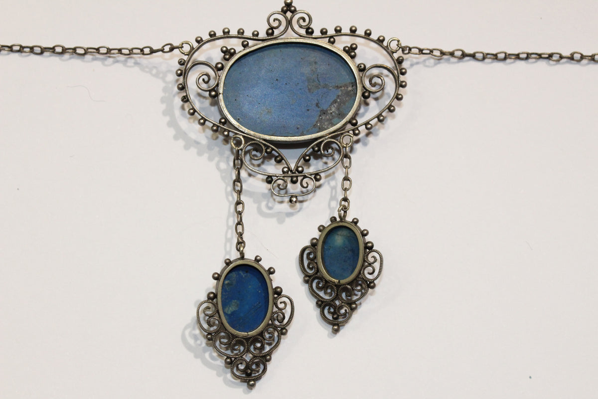 Silver Lapis Lazuli Necklace