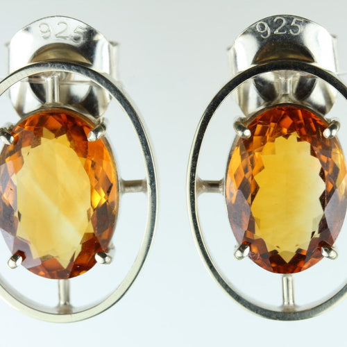 Citrine Oval Earrings