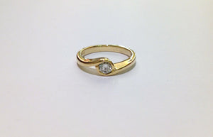 Modernist Diamond Engagement Ring