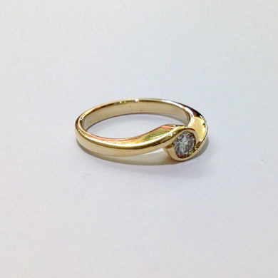 Modernist Diamond Engagement Ring