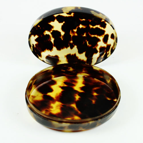 Vintage Oval Tortoiseshell Box