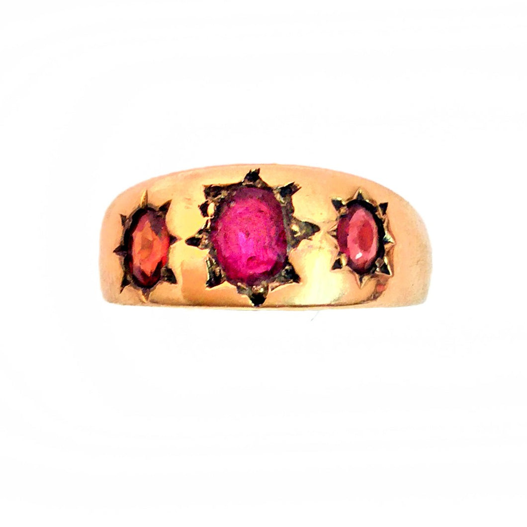Victorian Ruby and Gold Dress Ring