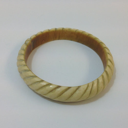 Antique Barley Twist Ivory Bangle