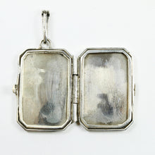 Sterling Silver Stripe Rectangle Locket