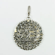 Sterling Silver Carved Roman Pendant