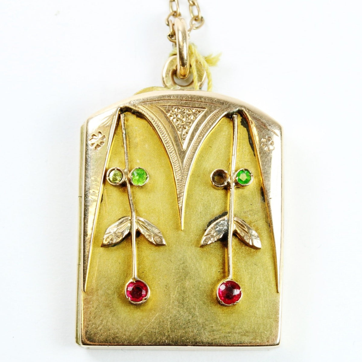 Antique 9ct Yellow Gold Peridot and Spinel Locket – Tresors Sydney