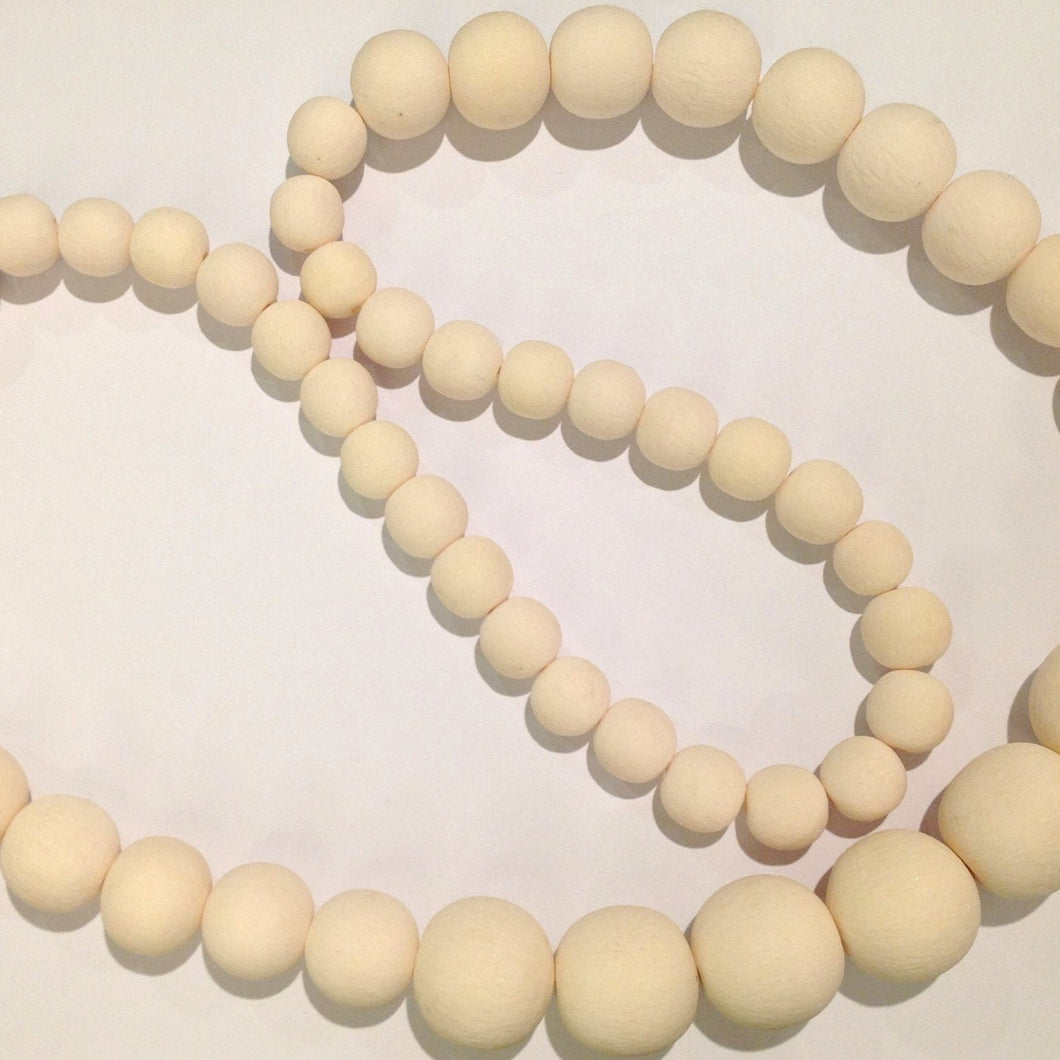 Coral White Extra Long Graduated Necklace