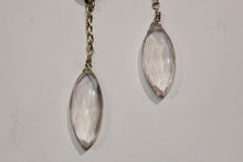 Sterling Silver Amber and Rose Quartz Earrings