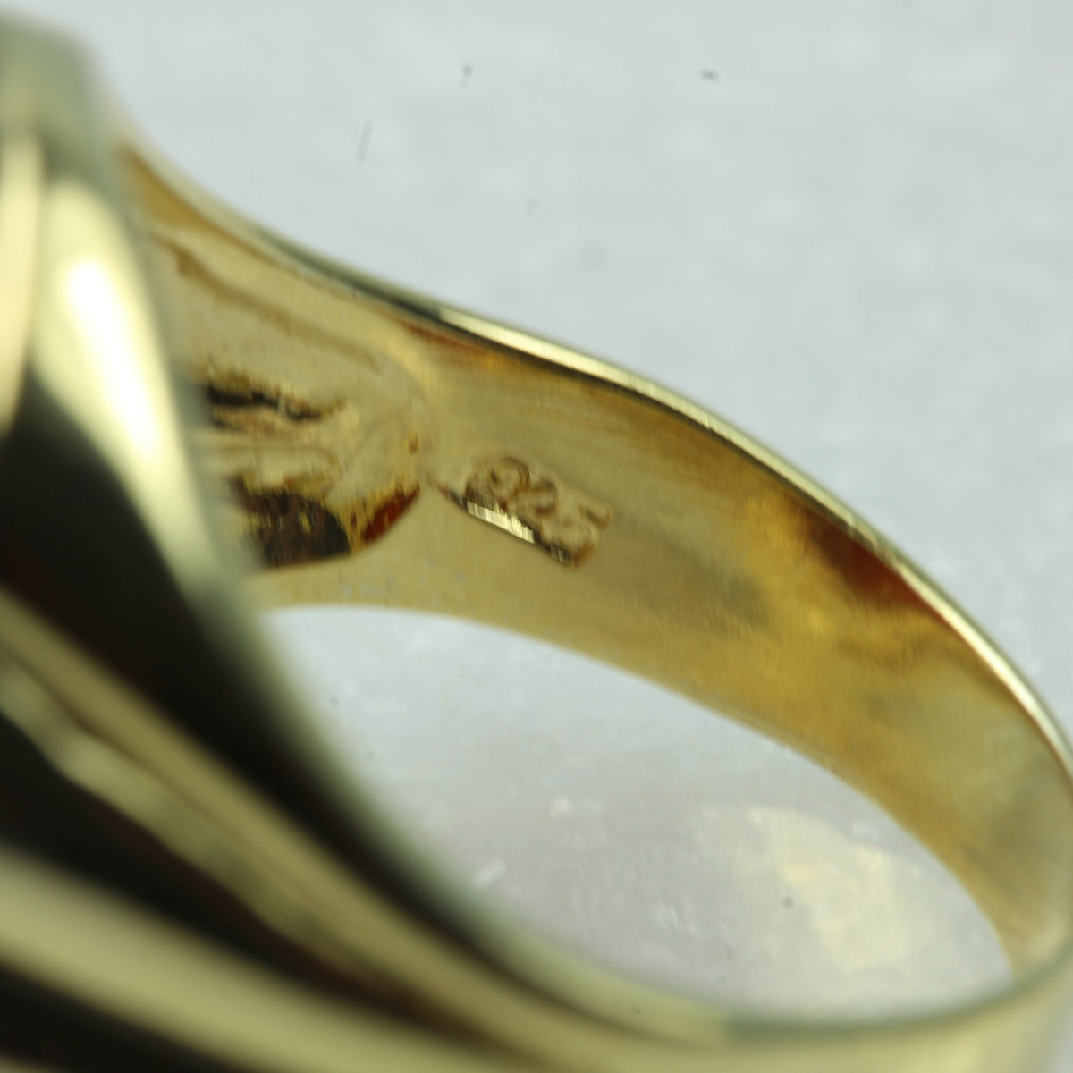 Sterling Silver Gold Plate Carnelian Signet Ring