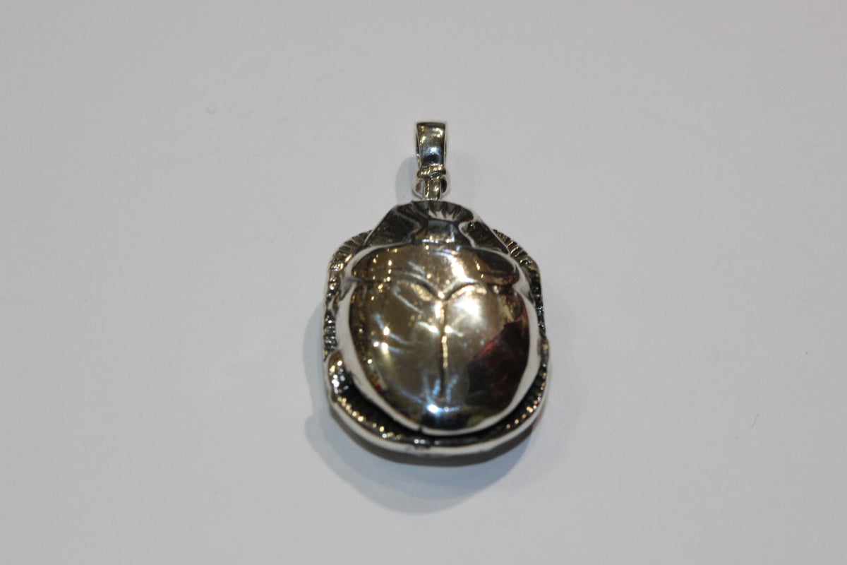 Sterling Silver Scarab Pendant