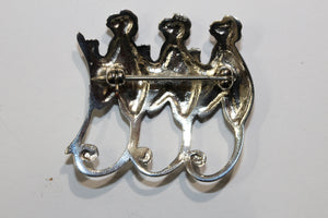 Sterling Silver Three Wise Monkey Pendant