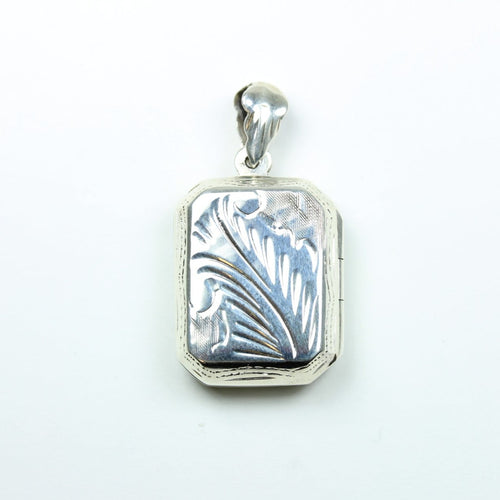 Sterling Silver Floral Locket Pendant