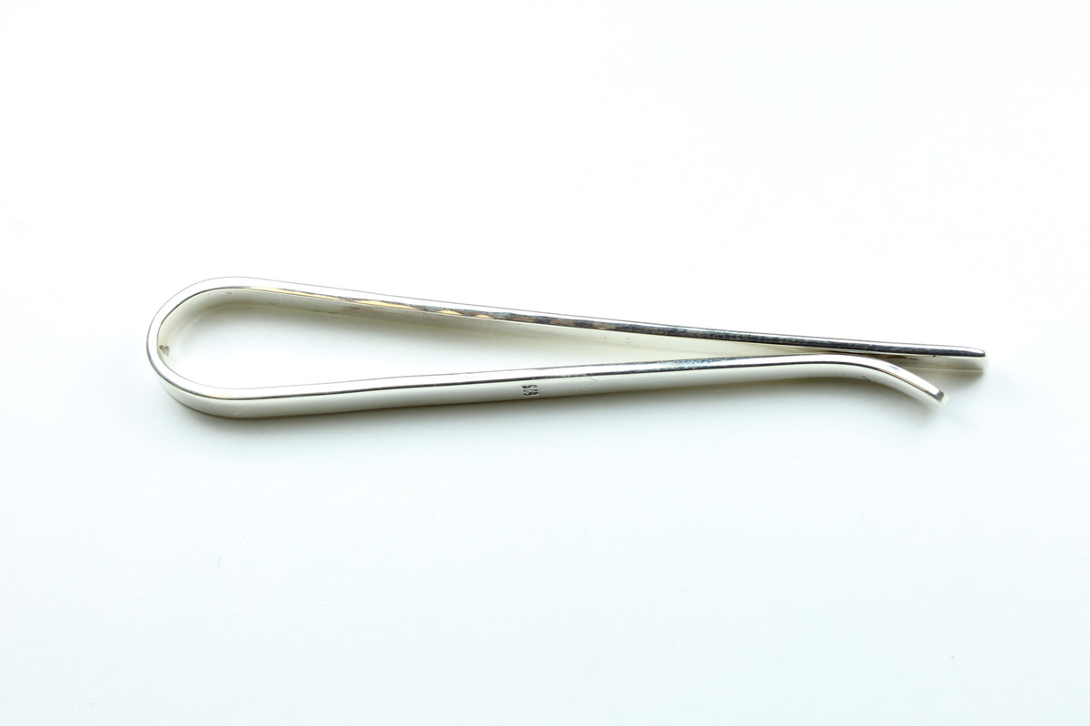 Sterling Silver Tie Clip with Slide Clasp