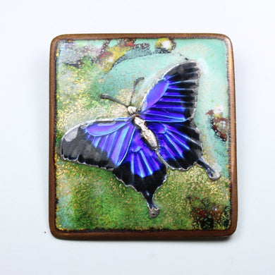 Antique Enamel Butterfly Brooch