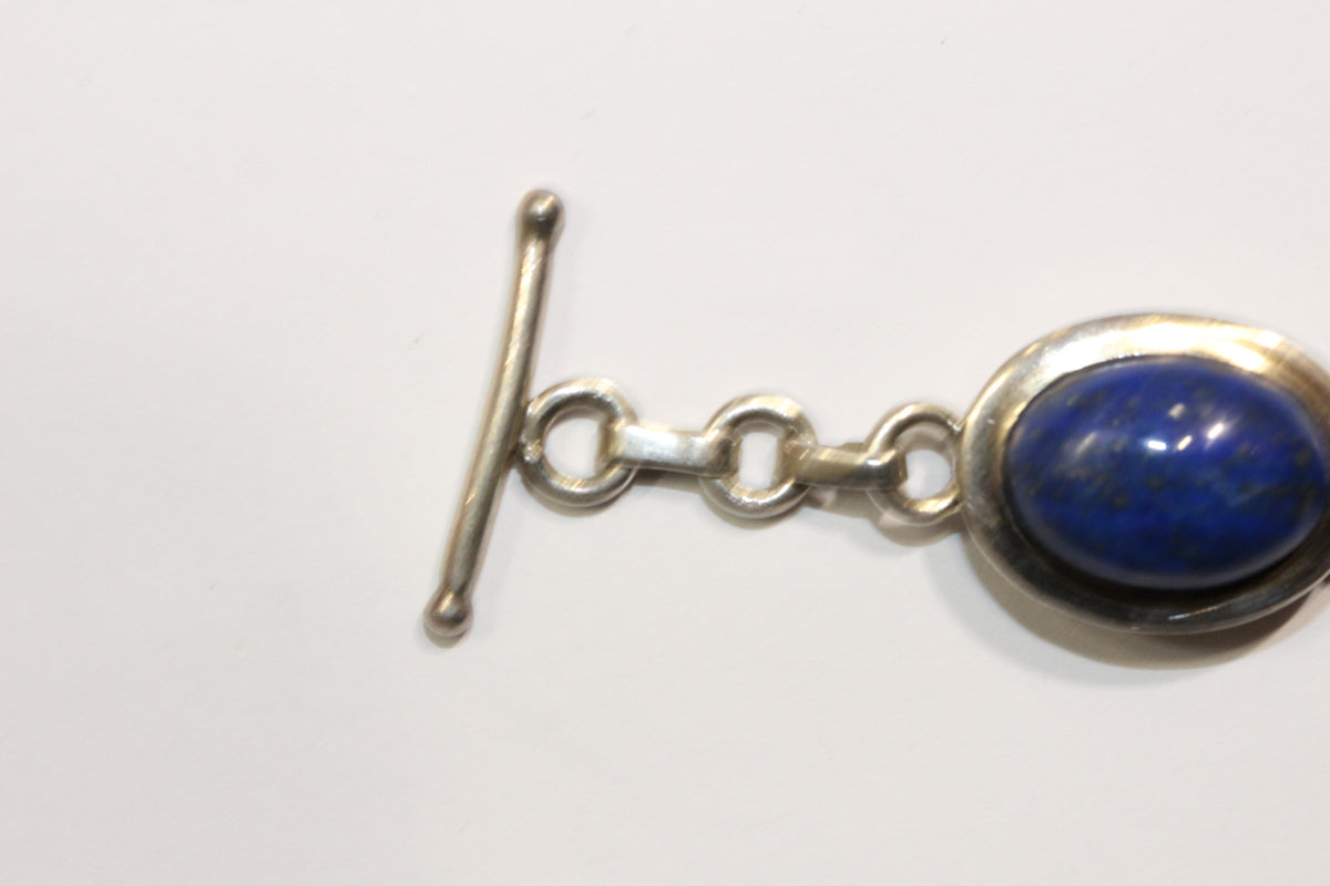 Lapis Lazuli Silver Bracelet