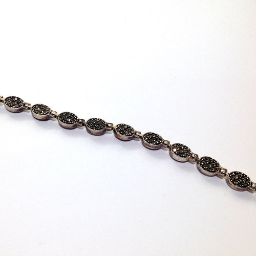 Vintage Enamel and Marcasite Bracelet