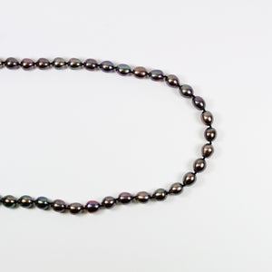 Black Tahitian Pearl Beaded Opera Length Necklace