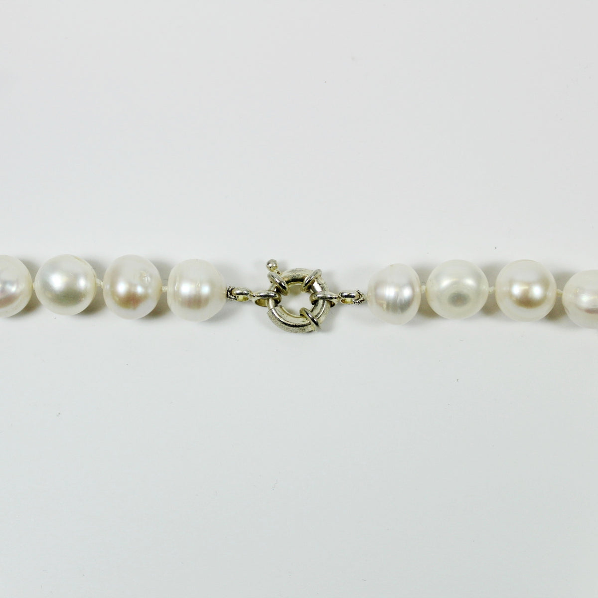 Iridescent White Freshwater Pearl Necklace