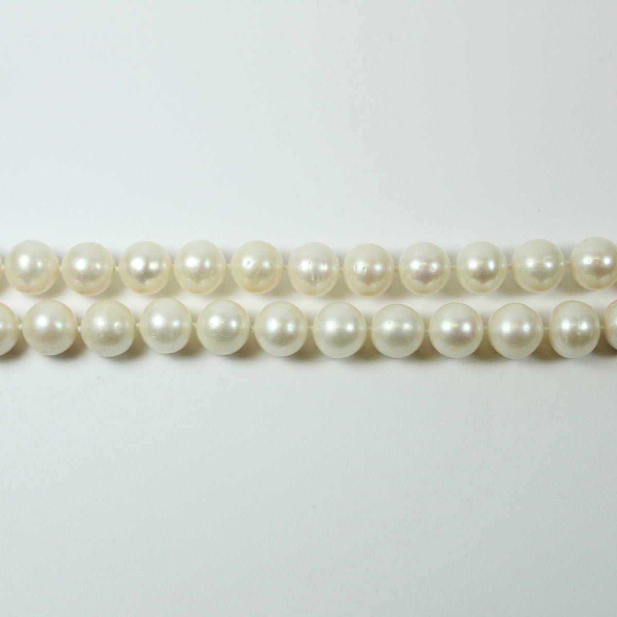 6mm White Fresh Water Pearl Collar Length Beaded Necklace