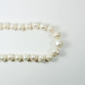 White 12mm Freshwater Pearl Beaded Necklace