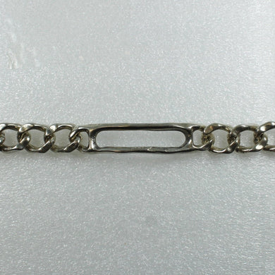 Hammered Curb Chain with Central Plate Toggle Clasp