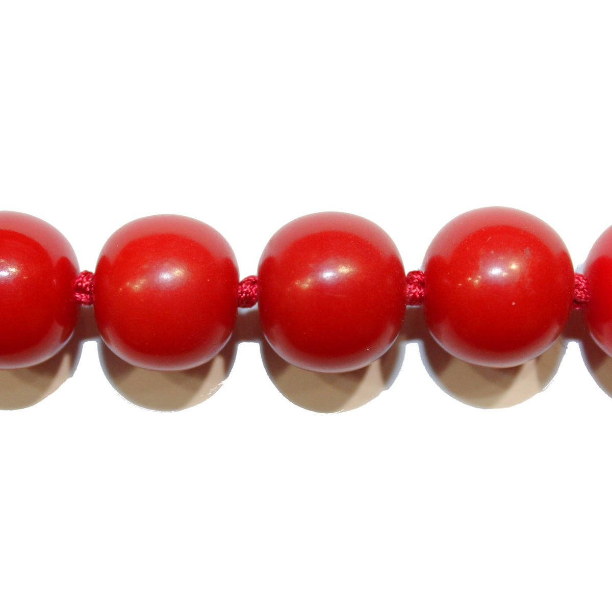 Red Round Bakelite Necklace