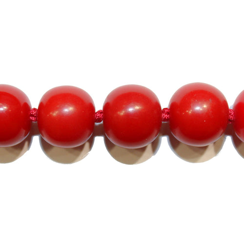 Red Round Bakelite Necklace