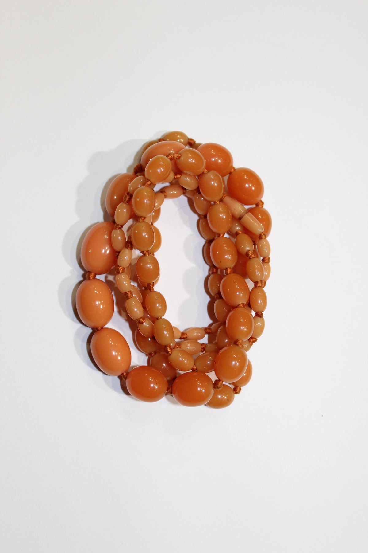 Peach Bakelite Necklace