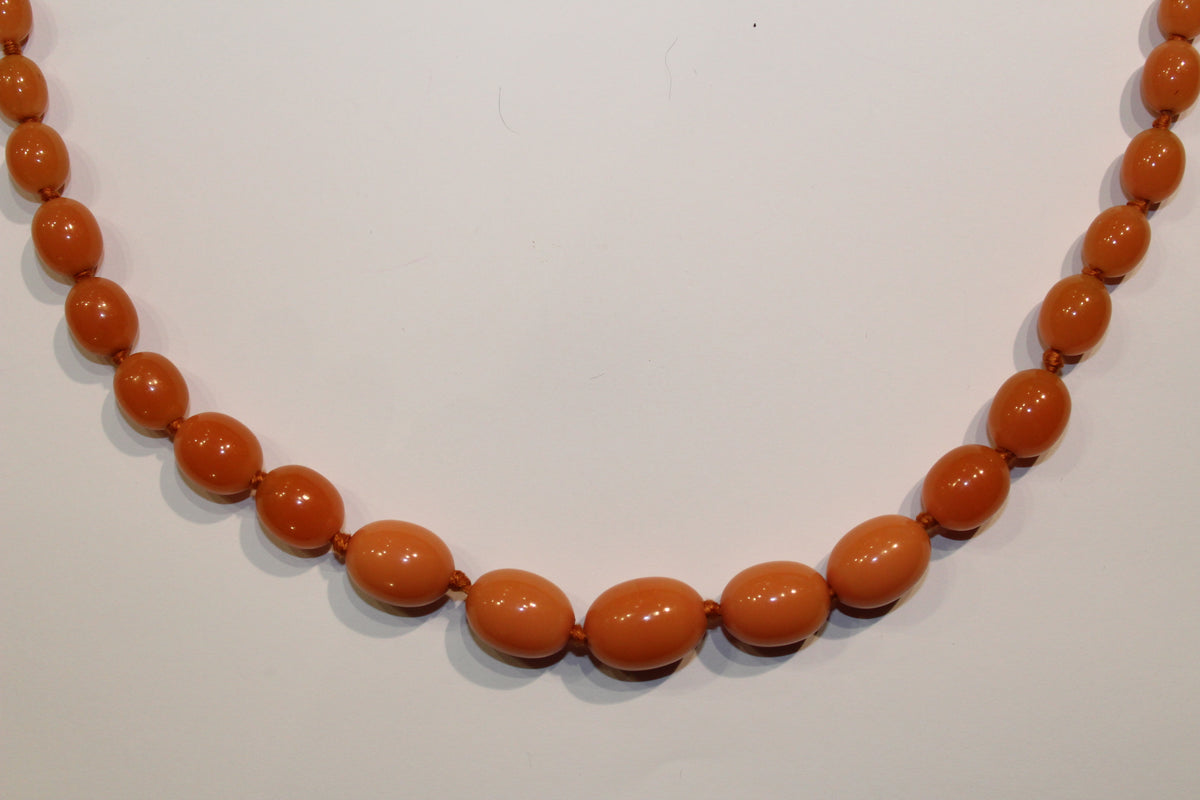 Peach Bakelite Necklace