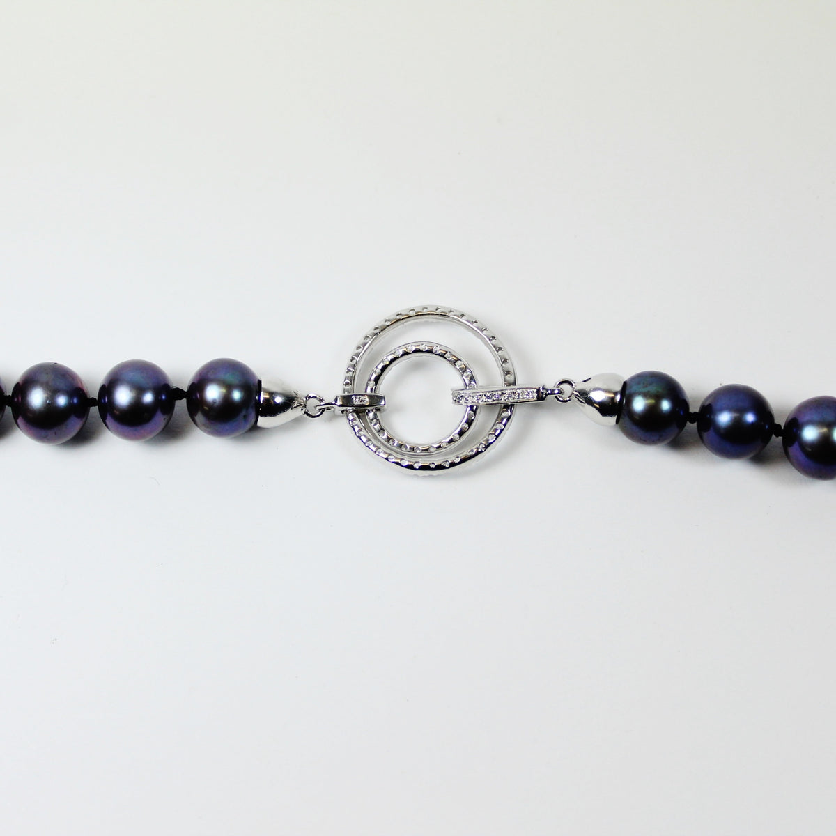 Black Tahitian 8mm Pearl Beaded Necklace