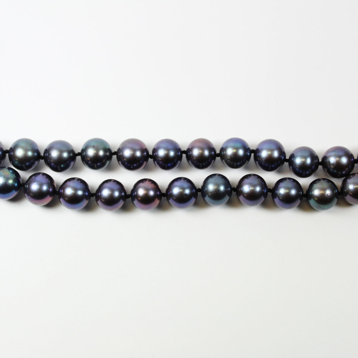 Black Tahitian 8mm Pearl Beaded Necklace