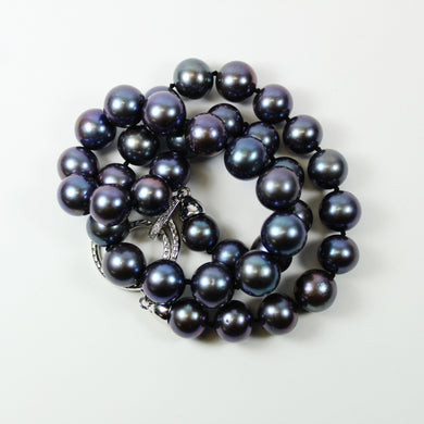 Black Tahitian 8mm Pearl Beaded Necklace