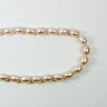 Pale pink cultured pearl necklace