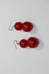 Red Bakelite Earrings