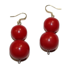 Red Bakelite Earrings