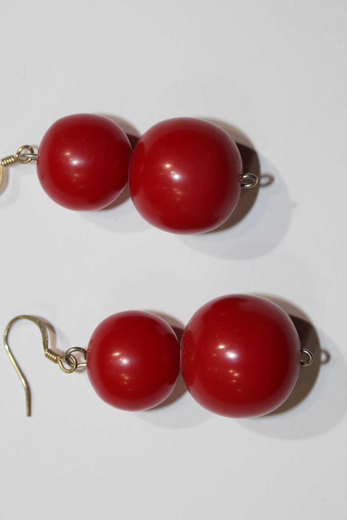 Red Bakelite Earrings