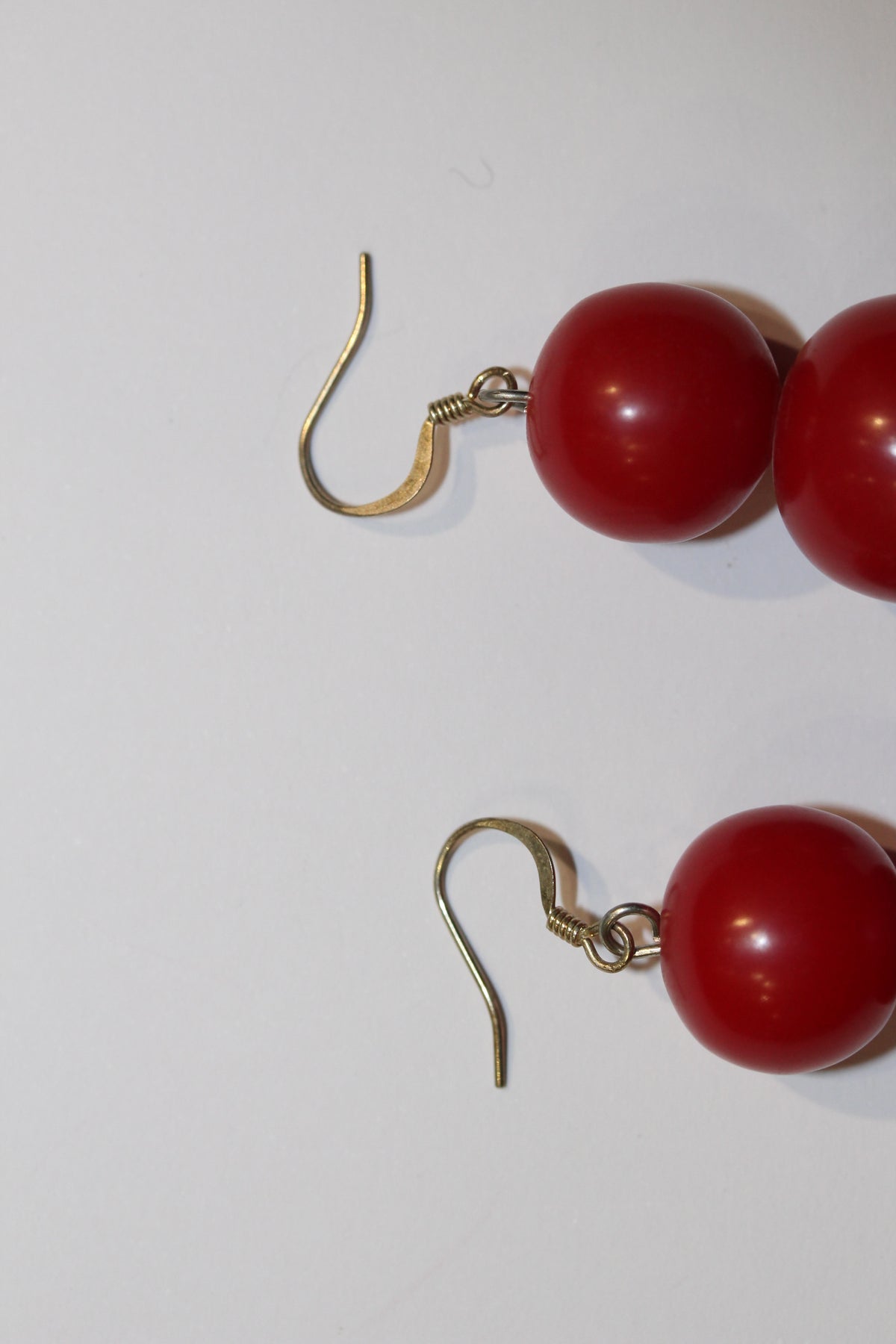 Red Bakelite Earrings