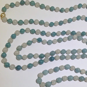 Natural Amazonite Flapper Length Necklace