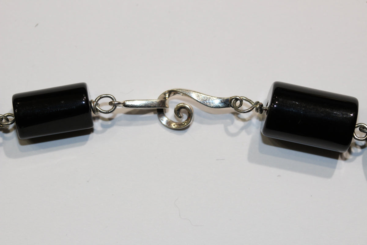 Onyx and Silver Necklace