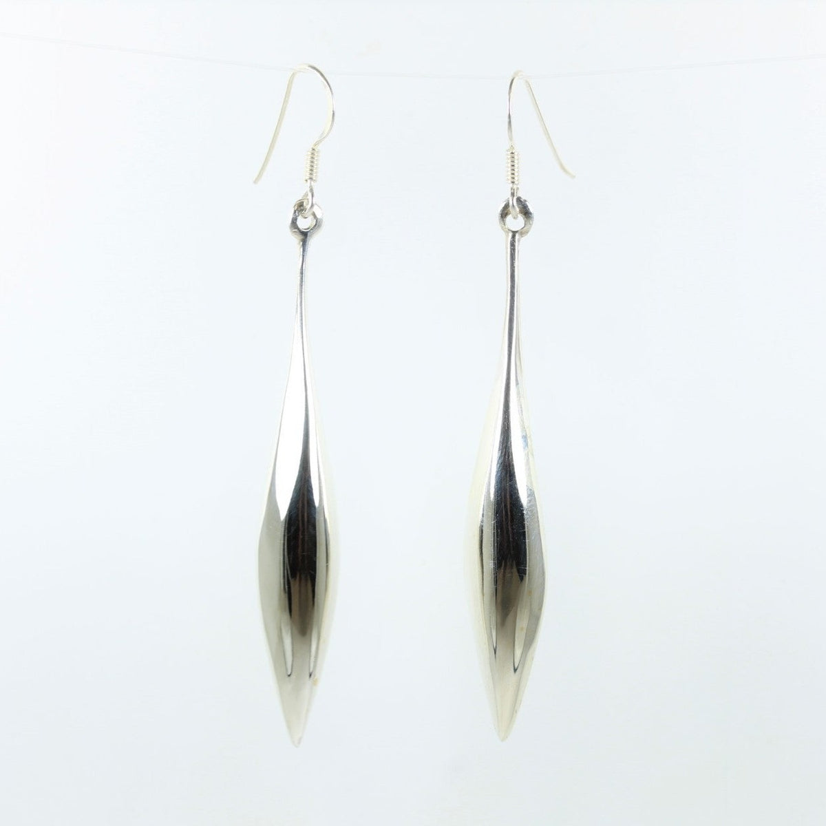 Sterling Silver Sheppard's Hook Tear Drop Earrings