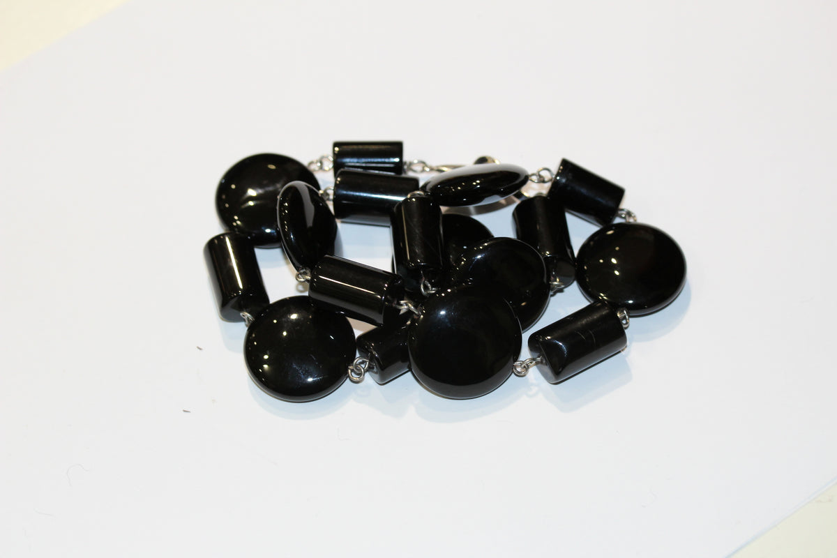 Onyx and Silver Necklace