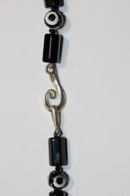 Onyx and Vintage Glass Necklace