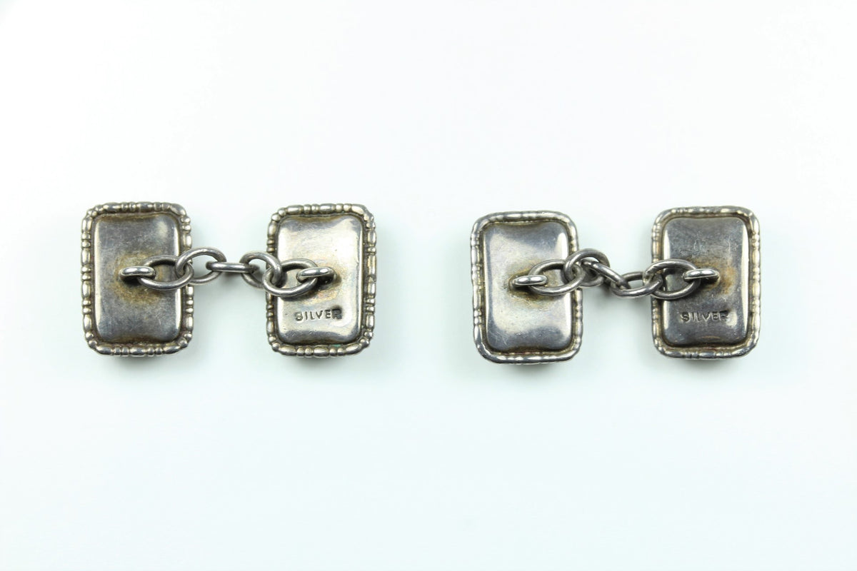 Sterling Silver Rock Crystal Butterfly Cufflinks