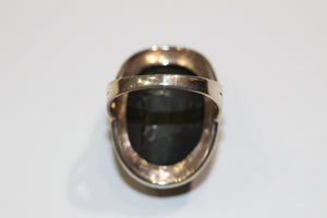 Onyx and Marcasite Ring