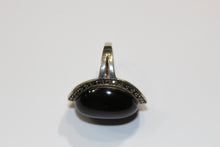 Onyx and Marcasite Ring