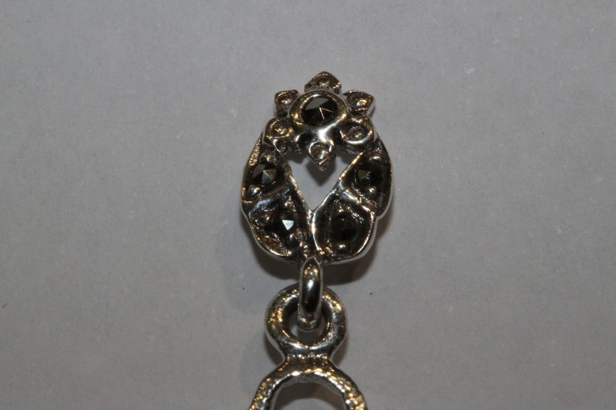 Onyx and Marcasite Drops