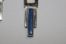 Lapis Lazuli and Marcasite Drop Earrings