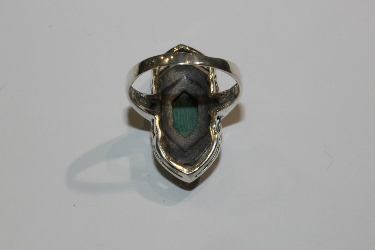 Malachite and Marcasite Ring